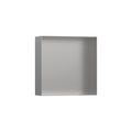 HANSGROHE 56073800 XtraStoris Minimalistic Wall Niche with Open Frame 12"x 12"x 4" - Brushed Stainless Steel