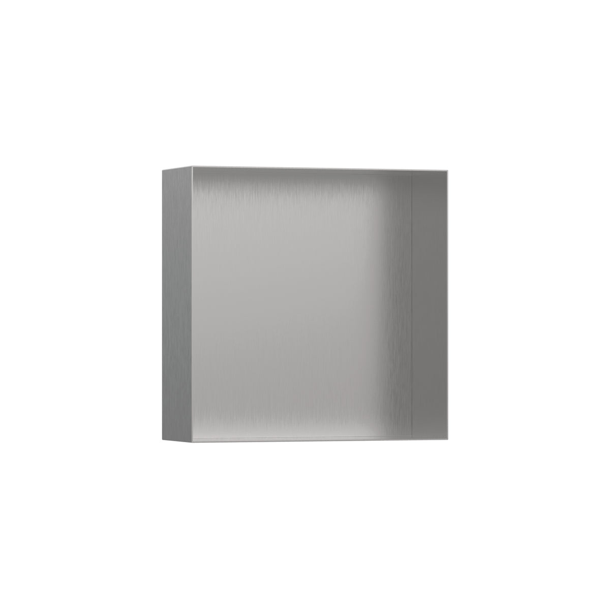 HANSGROHE 56073800 XtraStoris Minimalistic Wall Niche with Open Frame 12"x 12"x 4" - Brushed Stainless Steel