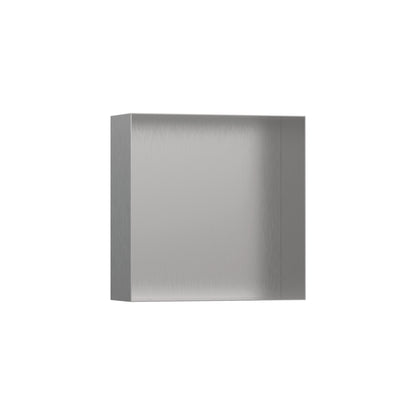 HANSGROHE 56073800 XtraStoris Minimalistic Wall Niche with Open Frame 12"x 12"x 4" - Brushed Stainless Steel