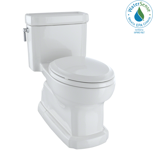 TOTO MS974224CEFG#11 Eco Guinevere Elongated 1.28 Gpf Universal Height Skirted Toilet With Cefiontect And Softclose Seat - Colonial White