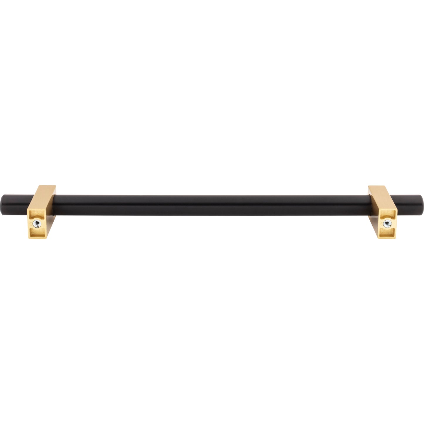 JEFFREY ALEXANDER 478-12MBBG Larkin 2 12" Center-to-Center Appliance Pull - Matte Black w/Brushed Gold