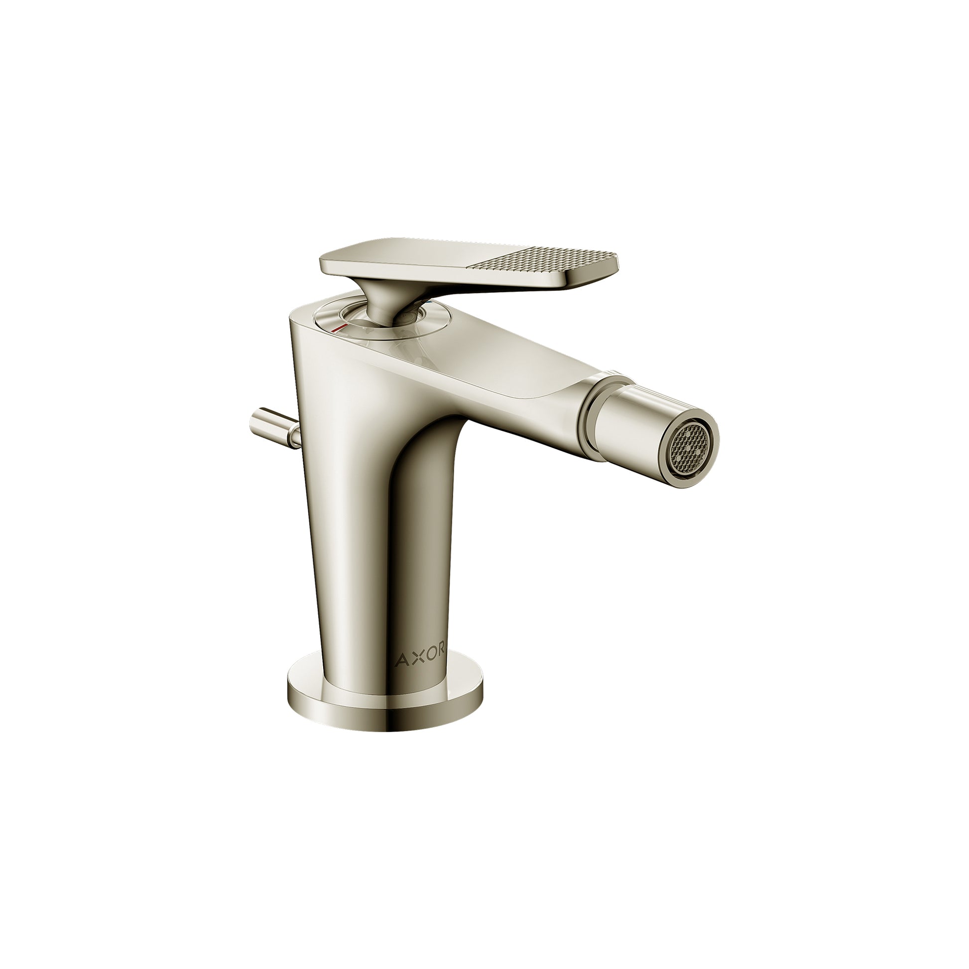 AXOR Citterio C Single-Hole Bidet with Pop-Up Drain- Cubic Cut in Polished Nickel