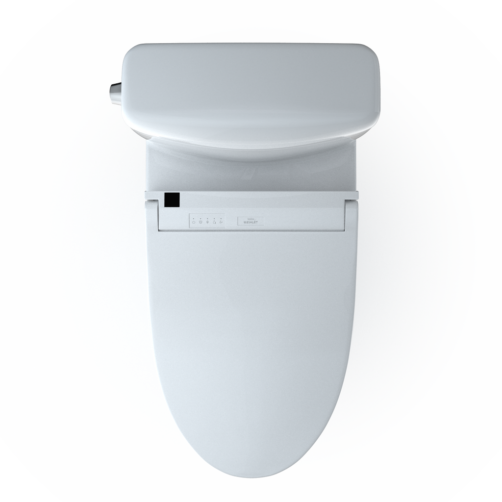 TOTO MW4363084CEMFGN#01 Washlet+ Aquia Iv Cube Two-Piece Elongated Dual Flush 1.28 And 0.9 Gpf Toilet With C5 Bidet Seat - Cotton White