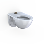 TOTO CT728CUG#01 Tornado Flush Commercial Flushometer Wall-Mounted Toilet With Cefiontect - Cotton White