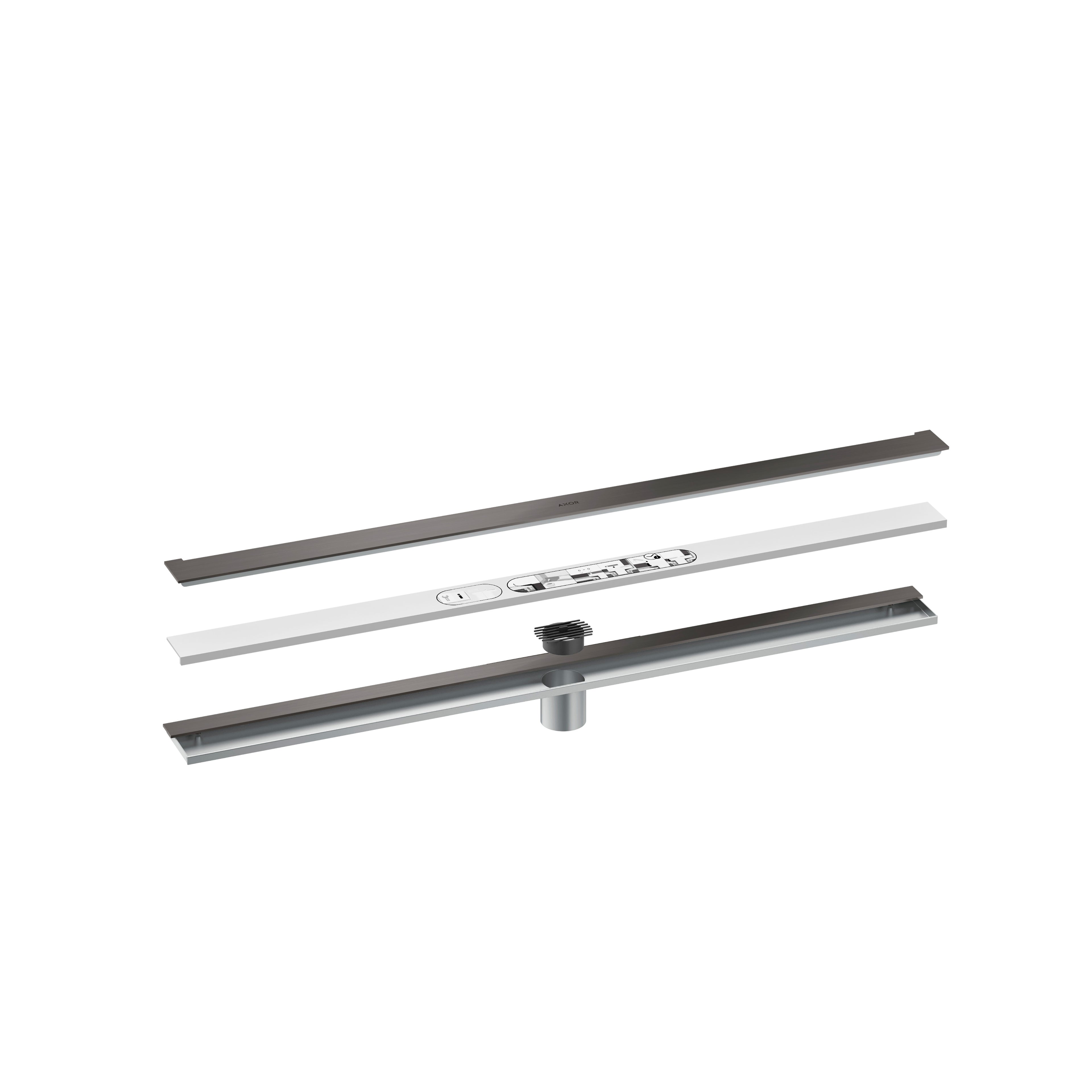 AXOR 42527341 Drains Wall Installation 35 7/16" - Brushed Black Chrome