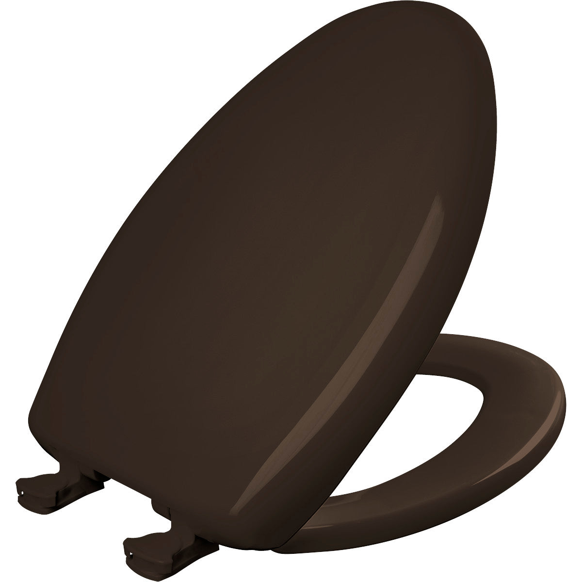 Bemis Elongated Plastic Toilet Seat in Espresso Brown with STA-TITE Seat Fastening System, Easy•Clean and  Whisper•Close Hinge