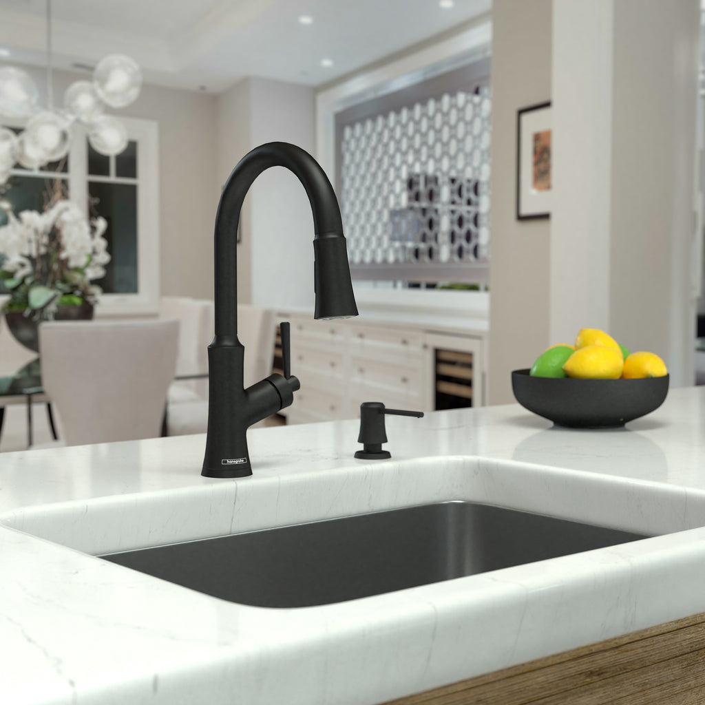 HANSGROHE 04793670 Joleena HighArc Kitchen Faucet, 2-Spray Pull-Down, 1.75 GPM - Matte Black