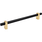 JEFFREY ALEXANDER 478-12MBBG Larkin 2 12" Center-to-Center Appliance Pull - Matte Black w/Brushed Gold