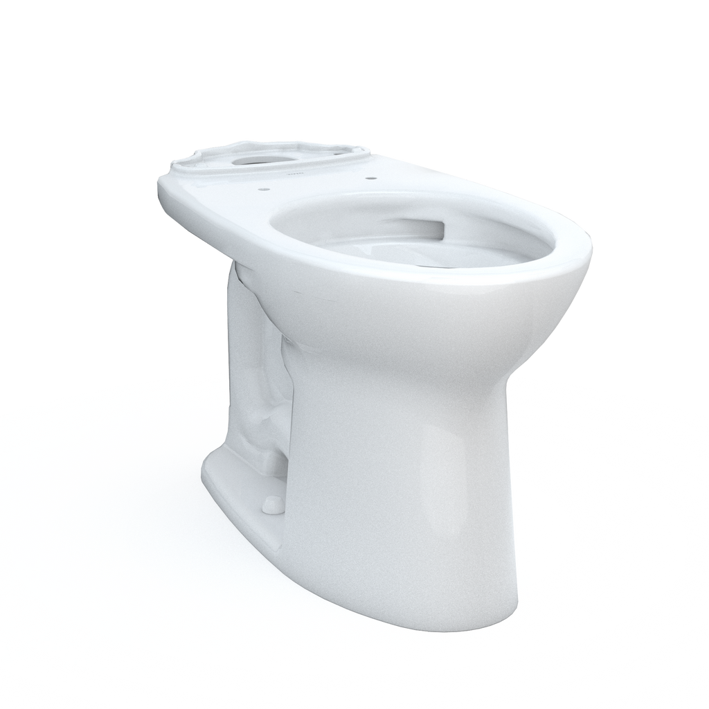 TOTO C776CEFG#01 Drake Elongated Universal Height Tornado Flush Toilet Bowl With Cefiontect - Cotton White