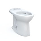 TOTO C776CEFG#01 Drake Elongated Universal Height Tornado Flush Toilet Bowl With Cefiontect - Cotton White