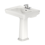 TOTO LPT530.4N#11 Promenade 27-1/2" X 22-1/4" Rectangular Pedestal Bathroom Sink For 4 Inch Center Faucets - Colonial White