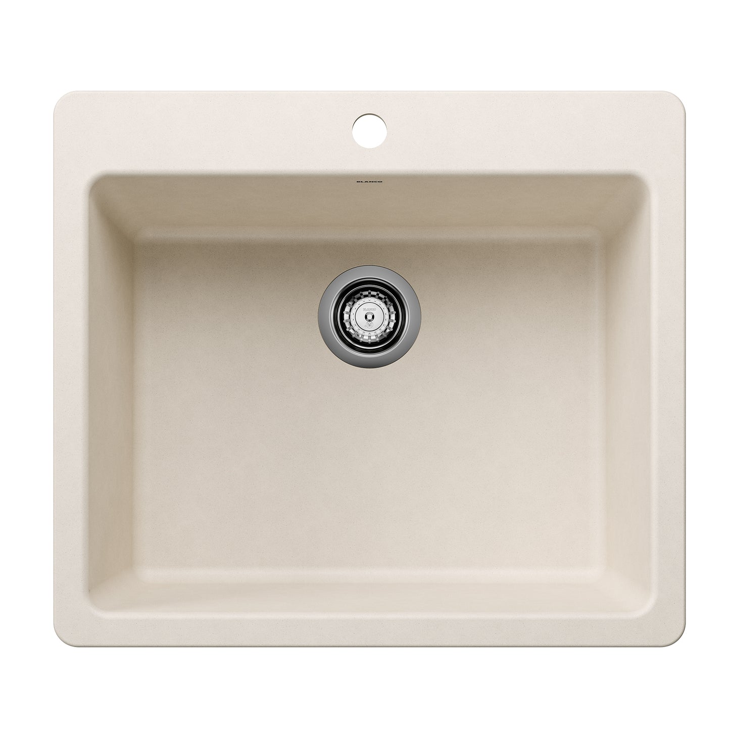 BLANCO 443225 Liven Liven SILGRANIT 25" Single Bowl Dual Mount Kitchen Sink - Soft White in Soft White