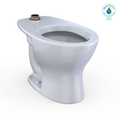 TOTO CT725CUFG#01 Tornado Flush Commercial Flushometer Floor-Mounted Universal Height Toilet With Cefiontect - Cotton White