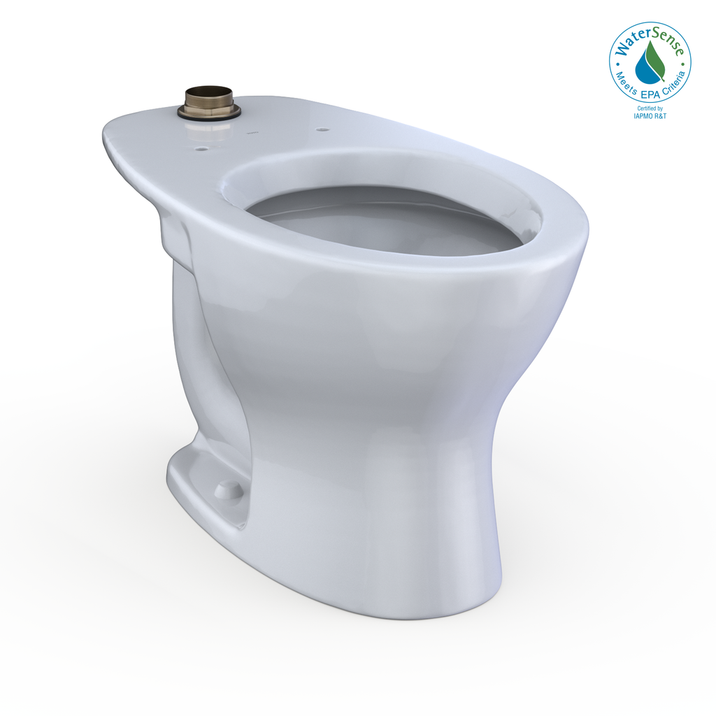 TOTO CT725CUF#01 Tornado Flush Commercial Flushometer Floor-Mounted Universal Height Toilet - Cotton White