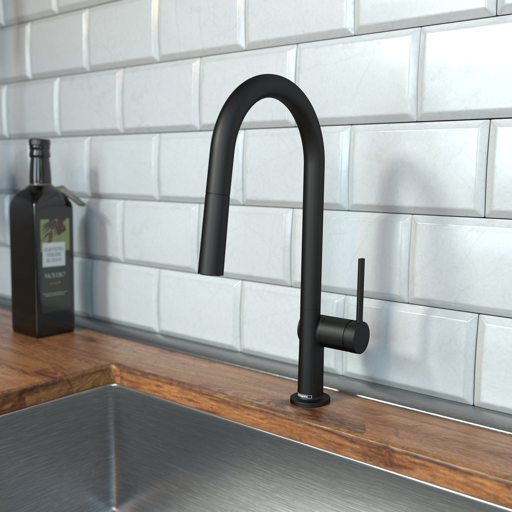 HANSGROHE 72850671 Talis N HighArc Kitchen Faucet, A-Style 2-Spray Pull-Down with sBox, 1.75 GPM - Matte Black