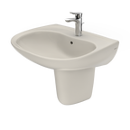 TOTO LHT242G#12 Prominence Oval Wall-Mount Bathroom Sink With Cefiontect And Shroud For Single Hole Faucets - Sedona Beige
