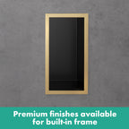 HANSGROHE 56095800 XtraStoris Individual Wall Niche Matte Black with Design Frame 12"x 6"x 4" - Brushed Stainless Steel