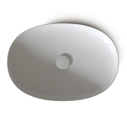 TOTO LT474G#01 Kiwami Oval 24 Inch Vessel Bathroom Sink With Cefiontect - Cotton White