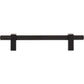 JEFFREY ALEXANDER 598-128MB Larkin Knurled Center 128 mm Center-to-Center Bar Pull - Matte Black