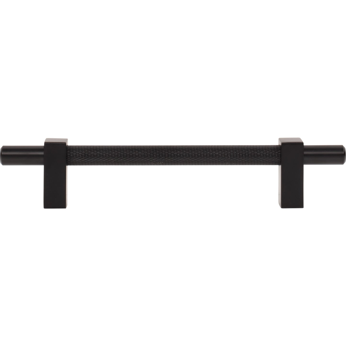 JEFFREY ALEXANDER 598-128MB Larkin Knurled Center 128 mm Center-to-Center Bar Pull - Matte Black