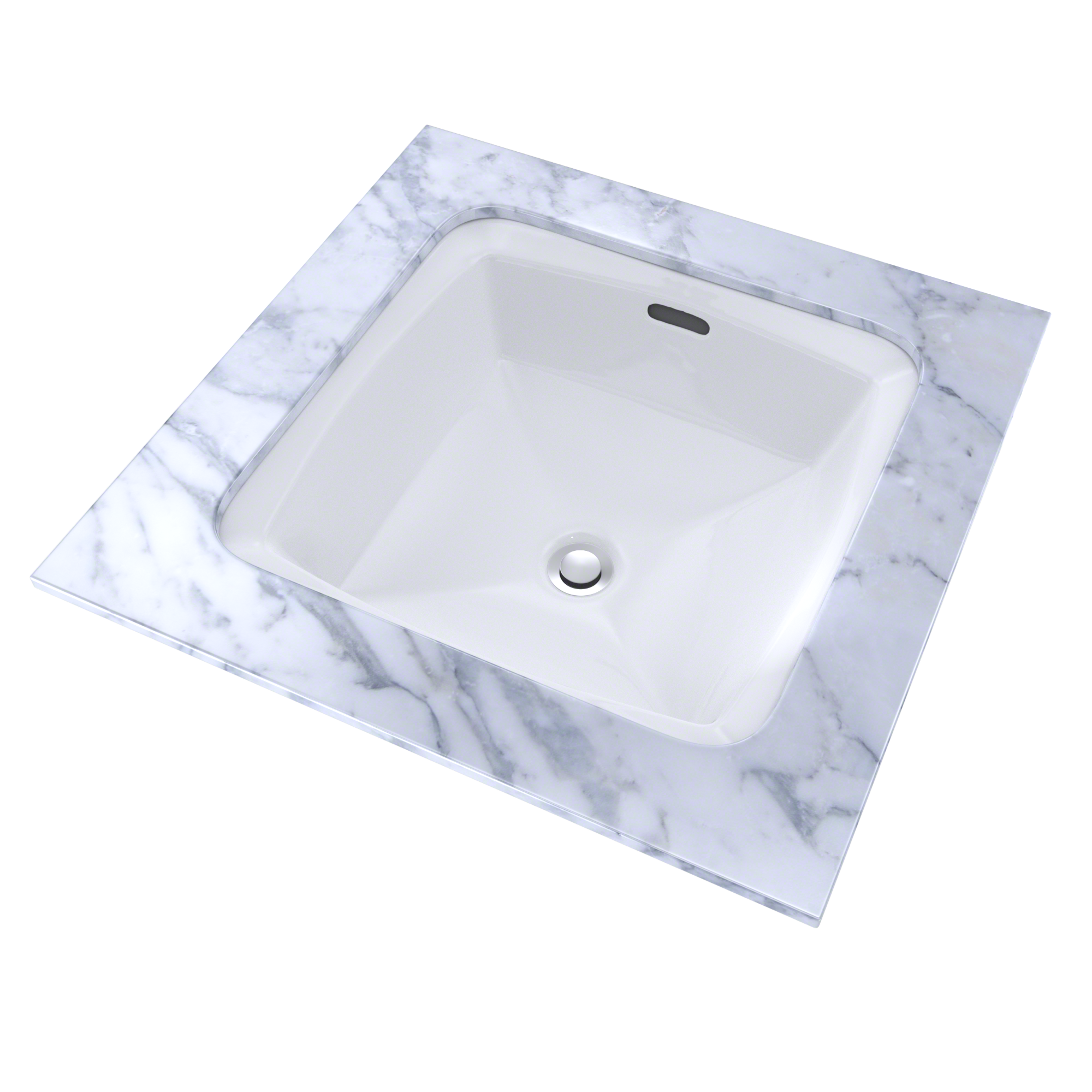 TOTO LT491G#01 Connelly Square Undermount Bathroom Sink With Cefiontect - Cotton White