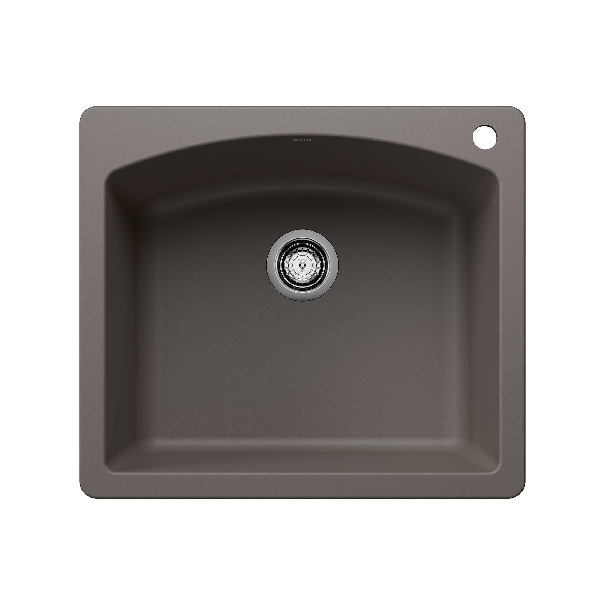 BLANCO 443097 Diamond Diamond SILGRANIT 25" Single Bowl Dual Mount Kitchen Sink - Volcano Gray in Volcano Gray