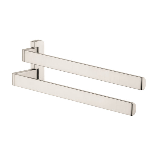 AXOR 42821820 Universal SoftSquare Dual Towel Bar - Brushed Nickel