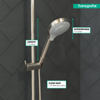 HANSGROHE 04724820 Croma Select S Handshower 110 3-Jet, 1.75 GPM - Brushed Nickel