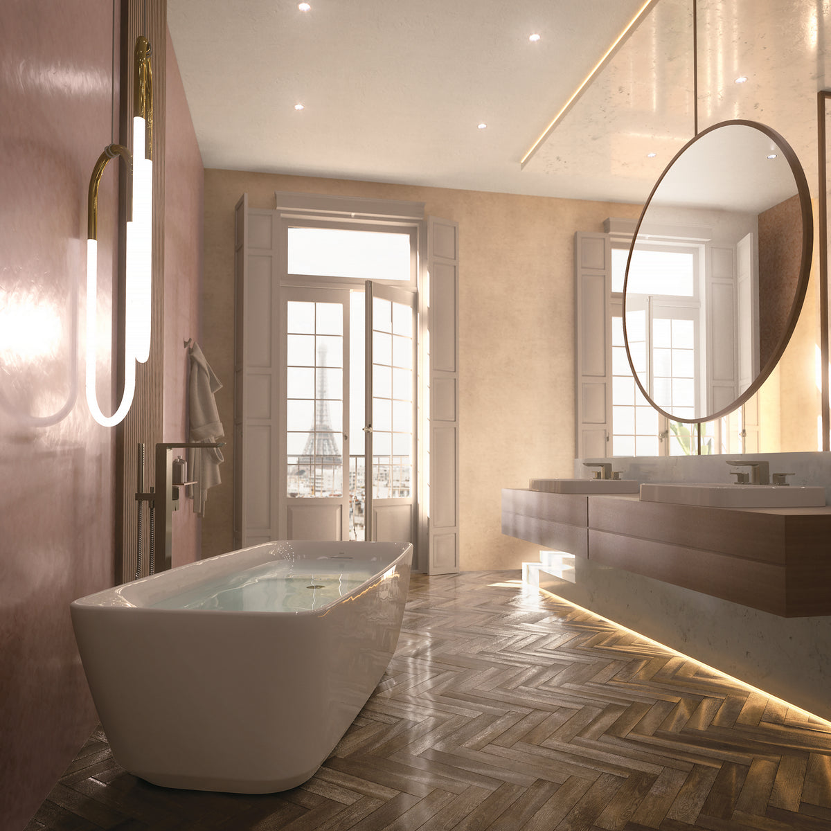 TOTO PJY1724PWEU#GW Flotation Freestanding Soaker Tub With Recline Comfort - Gloss White