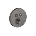 AXOR 36723341 ShowerSelect Thermostatic Trim Round for 2 Functions - Brushed Black Chrome