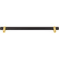 JEFFREY ALEXANDER 5224MBBG Key Grande 224 mm Center-to-Center Bar Pull - Matte Black w/Brushed Gold