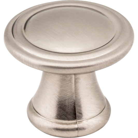 JEFFREY ALEXANDER Z110-SN Cordova 1-3/16" Diameter Mushroom Knob - Satin Nickel