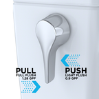 TOTO MS436124CEMFGN#01 Aquia Iv Cube Two-Piece Elongated Dual Flush 1.28 And 0.9 Gpf Universal Height Toilet With Cefiontect - Cotton White