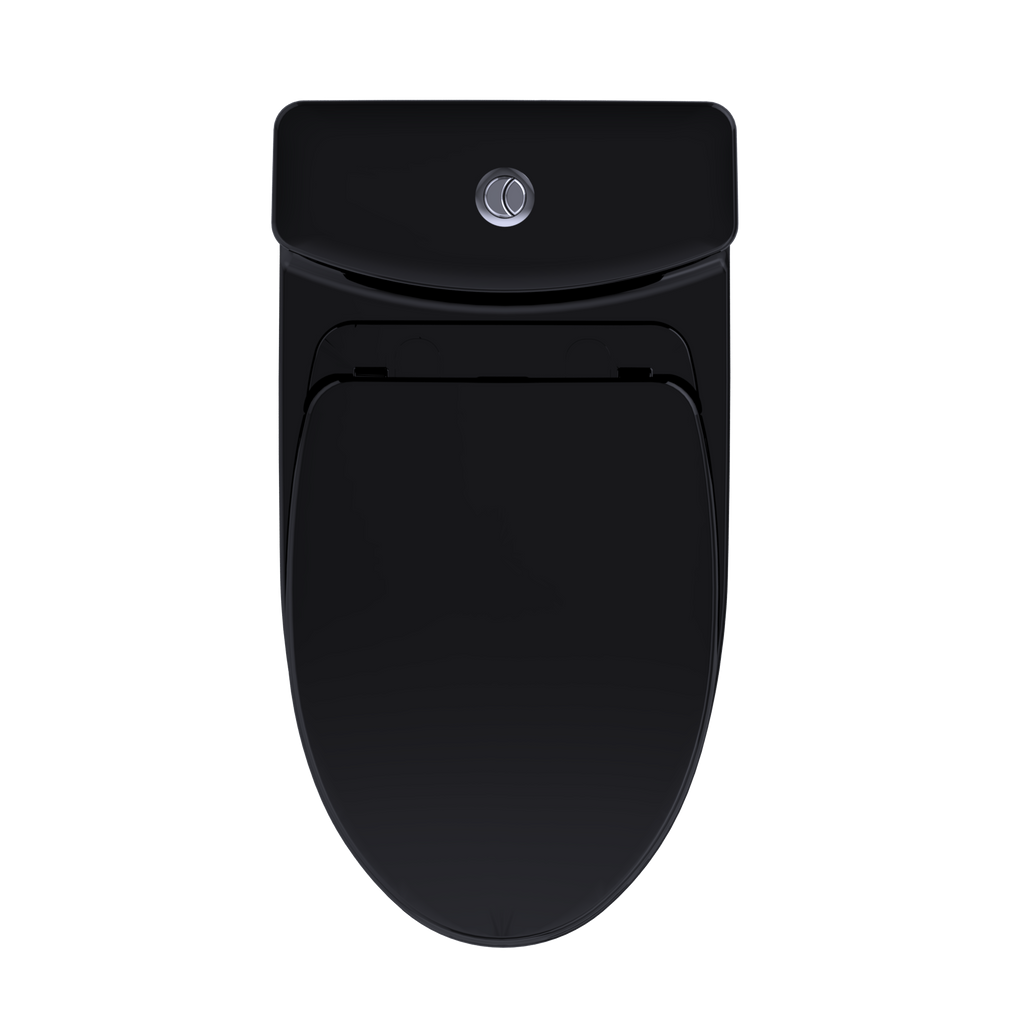 TOTO MS646124CEMFN#51 Aquia Iv One-Piece Elongated Dual Flush 1.28 And 0.9 Gpf Universal Height - Ebony