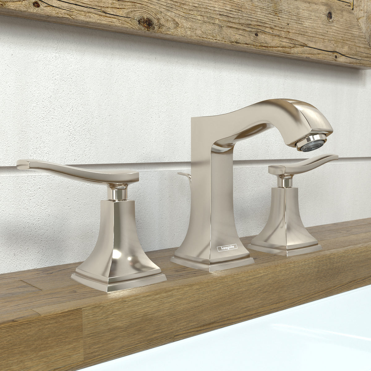 HANSGROHE 31330831 Metropol Classic Widespread Faucet 110 with Lever Handles and Pop-Up Drain, 1.2 GPM - Polished Nickel