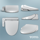 TOTO SW3004#01 WASHLET A2  Electronic Bidet Toilet Seat with Heated Seat and SoftClose Lid , Cotton White