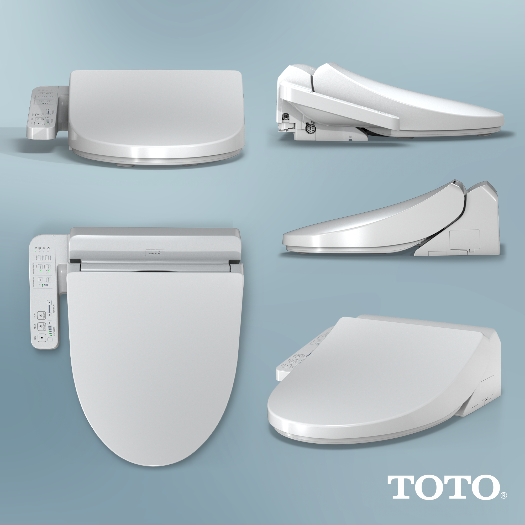 TOTO SW3004#01 Washlet A2  Electronic Bidet Toilet Seat With Heated Seat And Softclose Lid - Cotton White