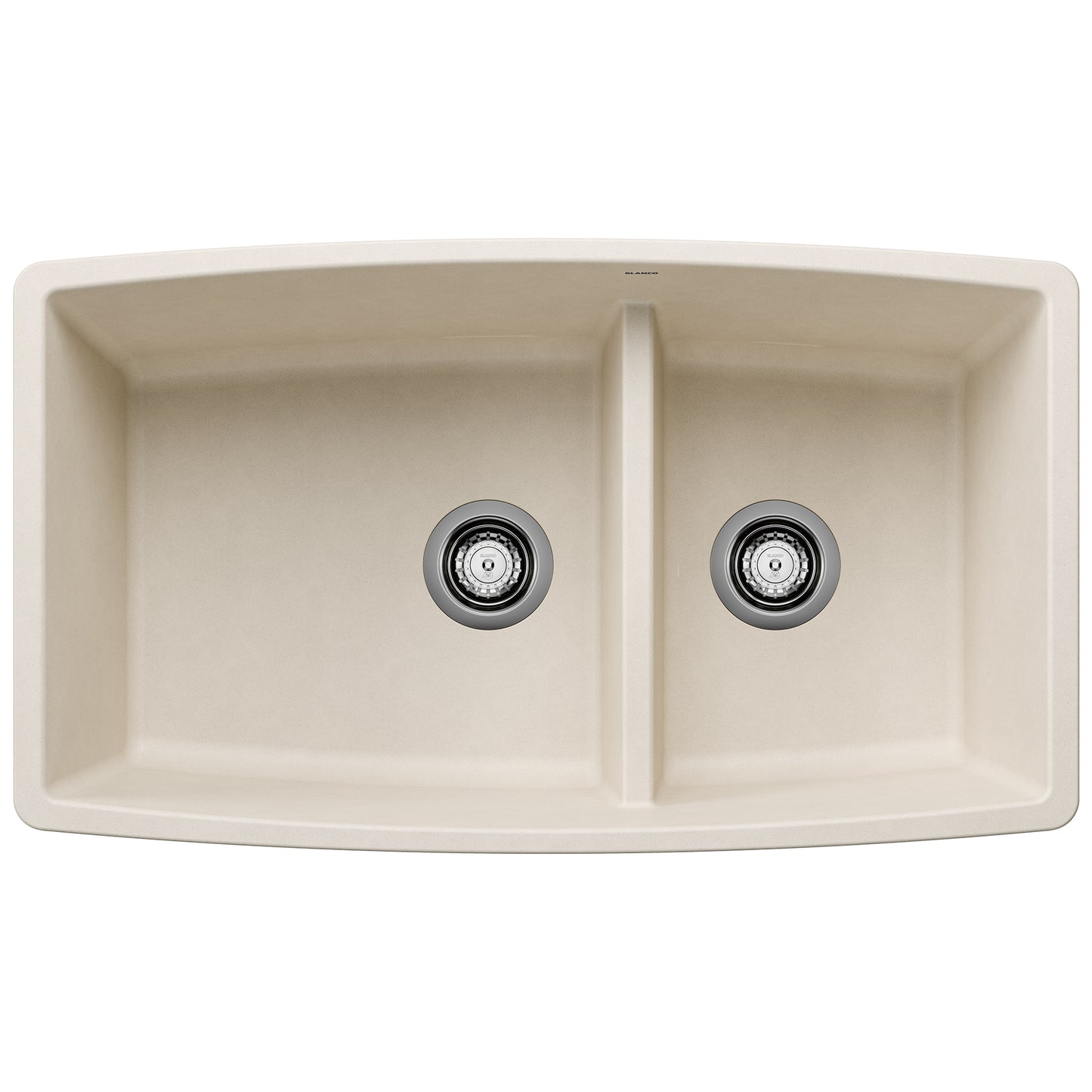 BLANCO 443088 Performa Performa SILGRANIT 33" 60/40 Double Bowl Undermount Kitchen Sink with Low Divide - Soft White in Soft White