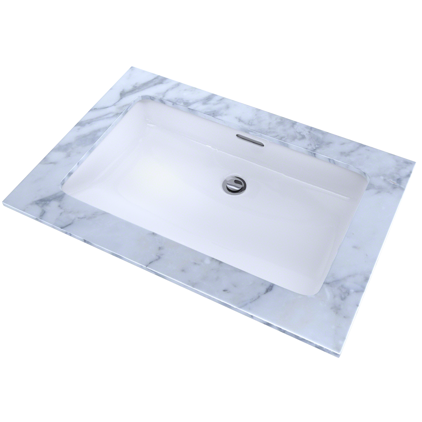 TOTO LT191G#01 Rectangular Undermount Bathroom Sink with CEFIONTECT , Cotton White