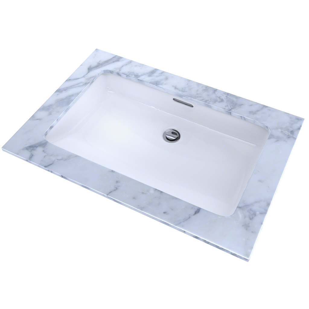 TOTO LT191G#01 Rectangular Undermount Bathroom Sink With Cefiontect - Cotton White