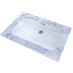 TOTO LT191G#01 Rectangular Undermount Bathroom Sink With Cefiontect - Cotton White