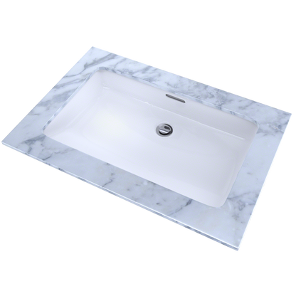 TOTO LT191G#01 Rectangular Undermount Bathroom Sink With Cefiontect - Cotton White