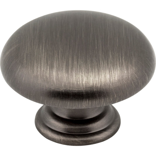 ELEMENTS 3950-BNBDL Gatsby 1-3/16" Diameter Mushroom Knob - Brushed Pewter