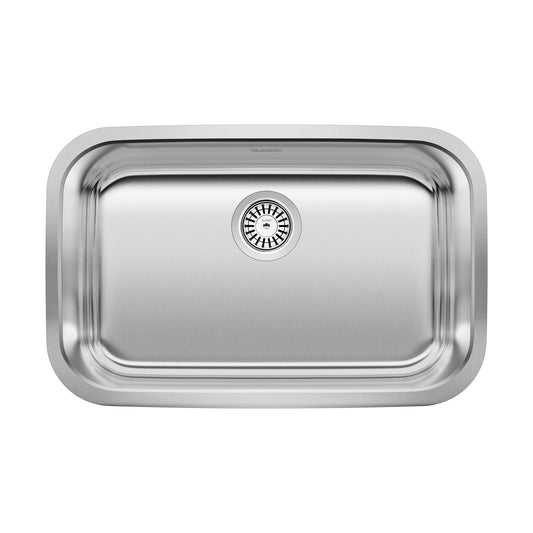 BLANCO 441529 Stellar Stellar 28" Single Bowl Undermount Stainless Steel ADA Kitchen Sink in Brushed Finish