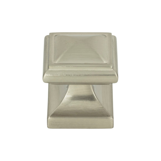 ATLAS 370-BRN Wadsworth 1 1/4" Length Square Knob , Brushed Nickel