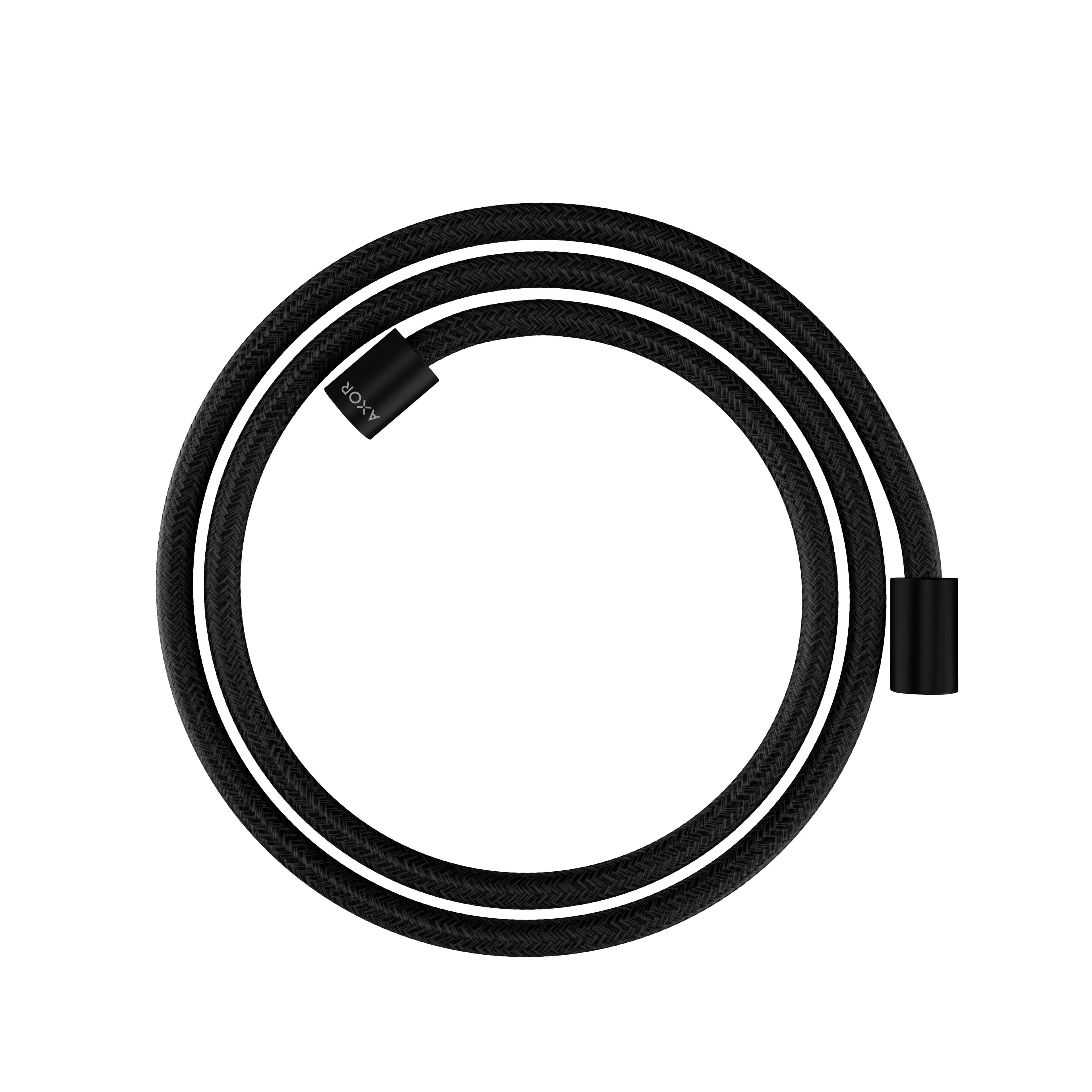 AXOR 28261670 Shower Solutions Textile Hose with Cylindrical Nut, 63" - Matte Black