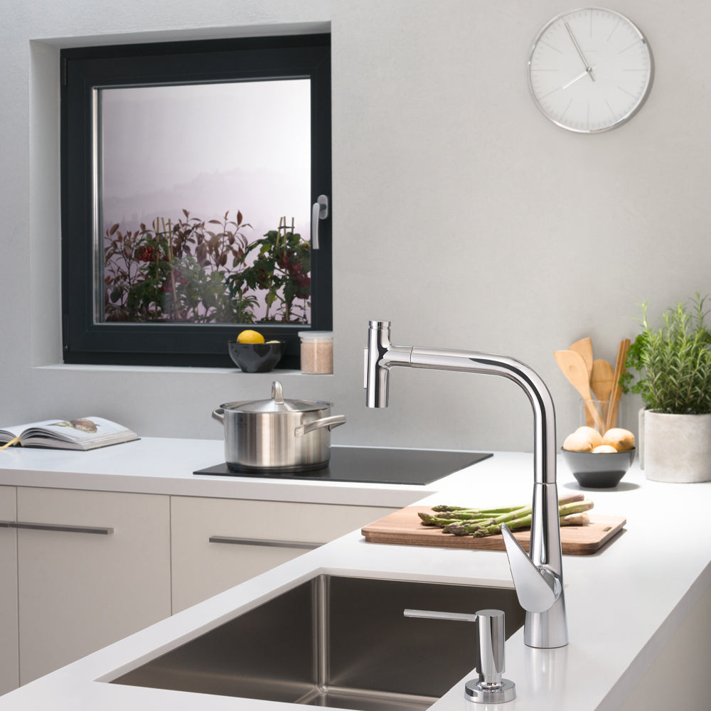 HANSGROHE 72823001 Talis Select S HighArc Kitchen Faucet, 2-Spray Pull-Out, 1.75 GPM - Chrome