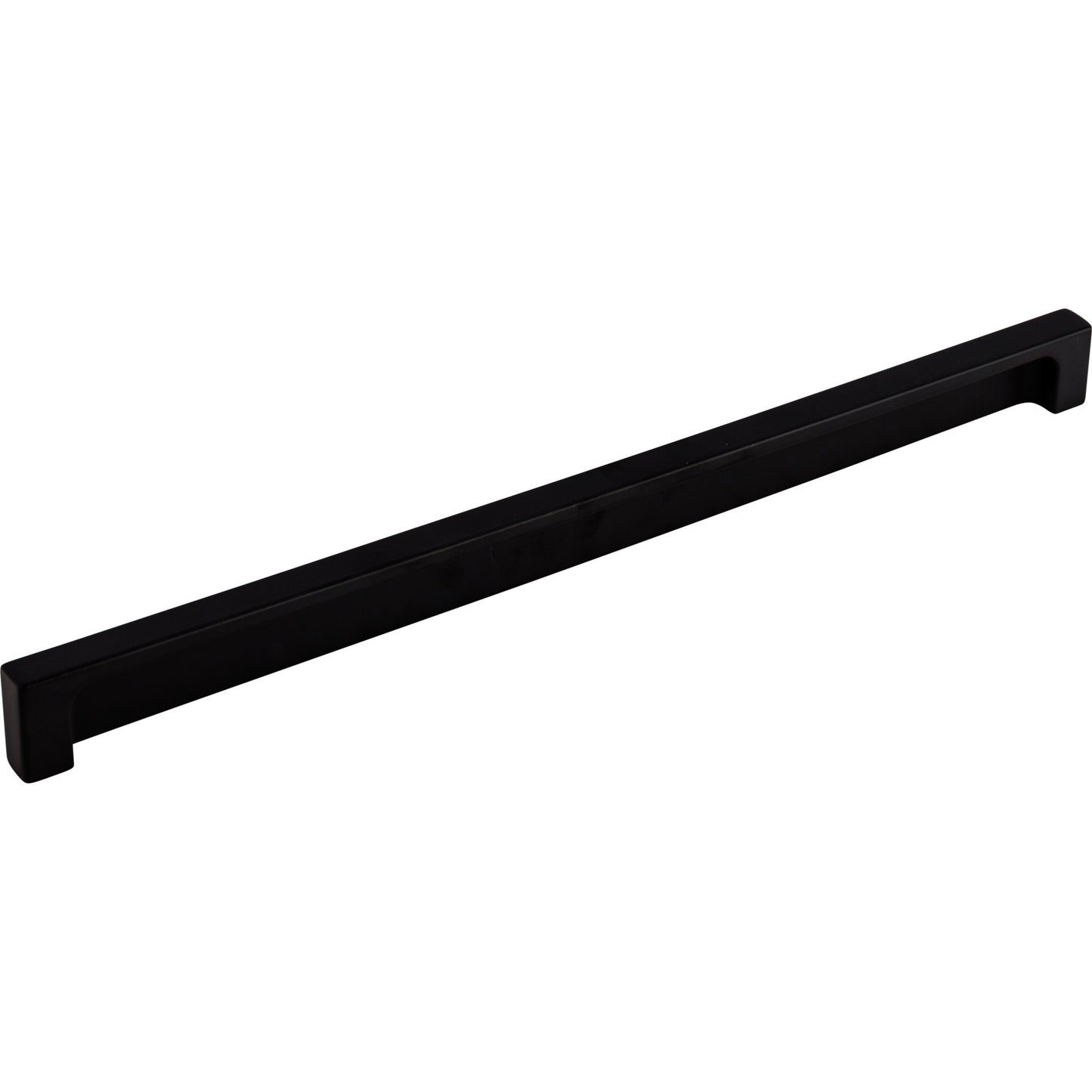 TOP KNOBS TK278BLK Modern Metro 12" Center to Center Finger Pull - Flat Black