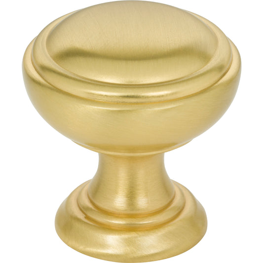 JEFFREY ALEXANDER 658BG Tiffany 1-1/4" Diameter Mushroom Knob - Brushed Gold