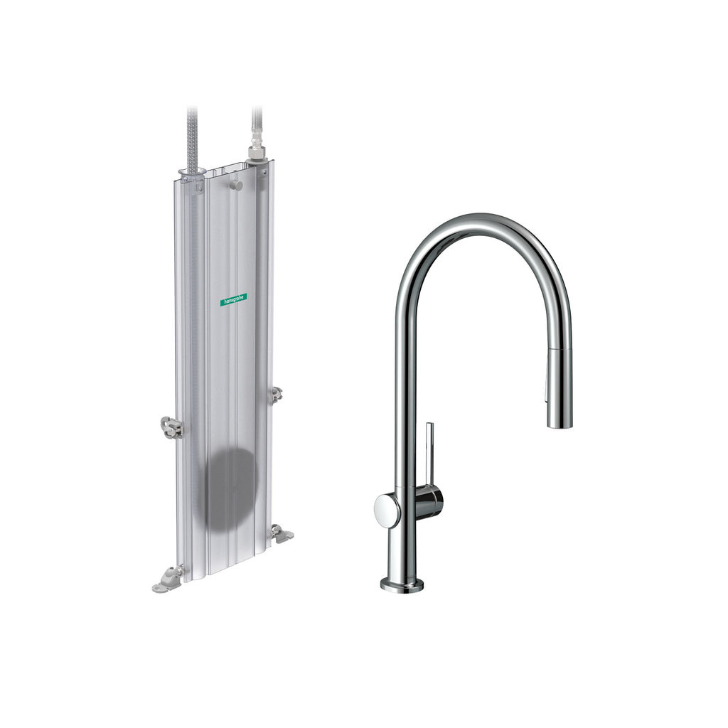 HANSGROHE 72801001 Talis N HighArc Kitchen Faucet, O-Style 2-Spray Pull-Down with sBox, 1.75 GPM - Chrome